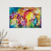 BURNEN DES CARNIVAL / Venezianische Maskentanz Poster (Küche)