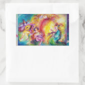 BURNEN DES CARNIVAL / Venezianische Maskentanz Rechteckiger Aufkleber (Tasche)