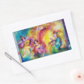 BURNEN DES CARNIVAL / Venezianische Maskentanz Rechteckiger Aufkleber (Umschlag)