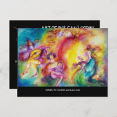 BURNEN DES CARNIVAL / Venezianischen Karnevaltanze Einladungspostkarte (Vorne/Hinten)