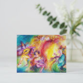 BURNEN DES CARNIVAL / Venezianischen Karnevaltanze Postkarte (Stehend Vorderseite)