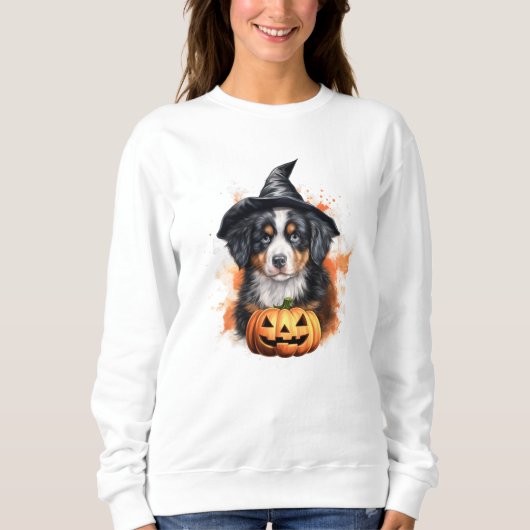 Burnese Mountain Dog Puppy Halloween Sweatshirt (Vorderseite)