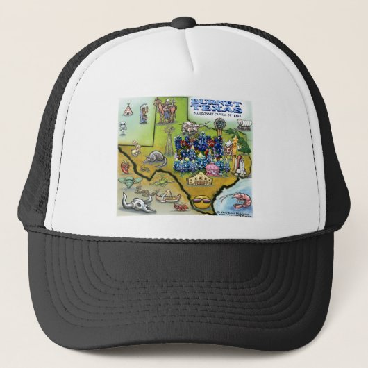 Burnet TEXAS Karte Truckerkappe (Vorderseite)