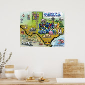 Burnet TEXAS Map Poster (Küche)