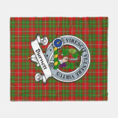Burnett Clan Abzeichen Tartan Kariert Fleecedecke (Vorderseite (Horizontal))