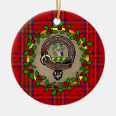 Burnett Clan Abzeichen & Tartan Personalisierte We Keramik Ornament (Vorne)