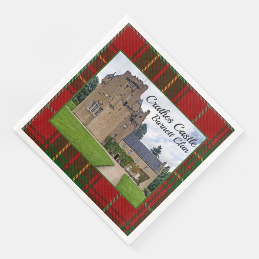 Burnett Clans Tartan Crathes Castle Paper Napkin Serviette (Ecke)