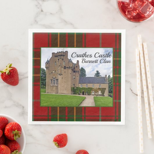 Burnett Clans Tartan Crathes Castle Paper Napkin Serviette (Beispiel)