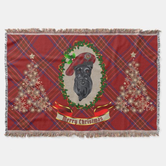 Burnett Scottie Dog Christmas Decke (Vorderseite)