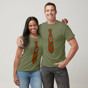 Burnett Scottish Clan Abzeichen & Tartan Krawatte  T-Shirt
