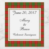 Burnett Scottish Wedding Wine Label Weinetikett (Einzelnes Label)