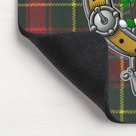 Burnett Tartan & Abzeichen Mousepad (Ecke)