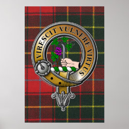 Burnett Tartan & Abzeichen Poster