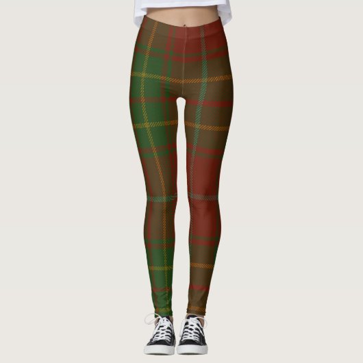 Burnett Tartan Clan Kariert Leggings (Vorderseite)