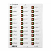 Burnett Tartan Karierte Monogram-Adressenmarken (Vorne)