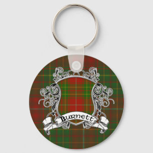 Burnett Tartan-Schild Schlüsselanhänger