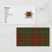 Burnett Tartan-Schild Visitenkarte (Vorne/Hinten)