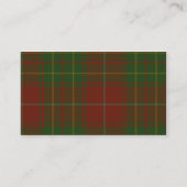 Burnett Tartan-Schild Visitenkarte (Rückseite)