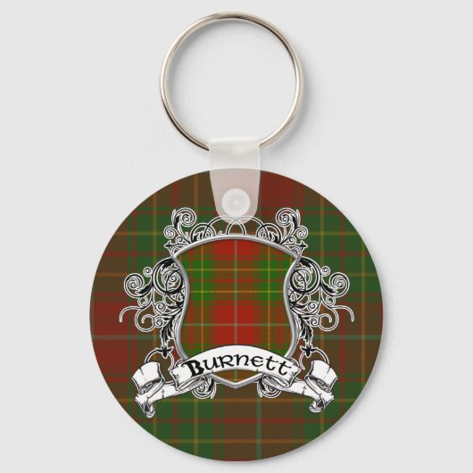 Burnett Tartan Shield Schlüsselanhänger (Vorderseite)