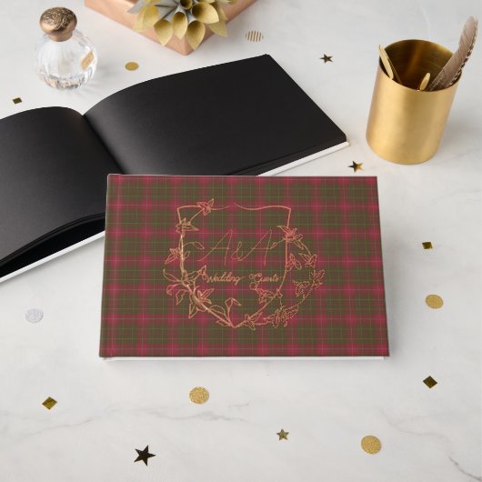 Burnett Weathered Original Scottish Tartan Gästebuch (Vorderseite Offen)