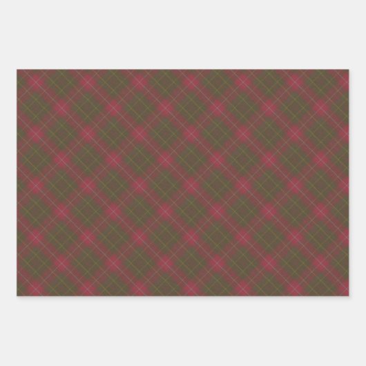 Burnett Weathered Original Scottish Tartan Geschenkpapier Set (Vorderseite 2)