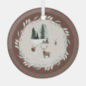 Burnett Weathered Original Scottish Tartan Ornament Aus Glas (Vorderseite)