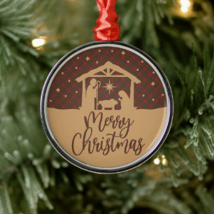 Burnett Weathered schottisches Tartan-Christmas Ornament Aus Metall