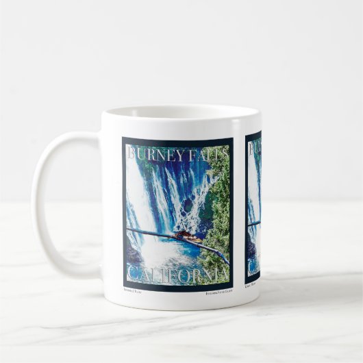 Burney Falls, CA Poster Kaffeetasse (Links)