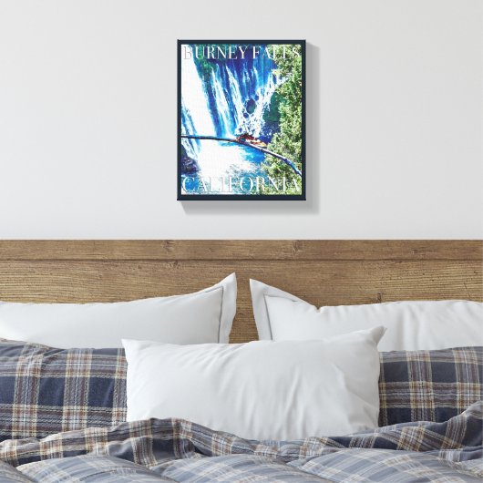 Burney Falls, CA Poster Leinwanddruck (Insitu (Schlafzimmer))