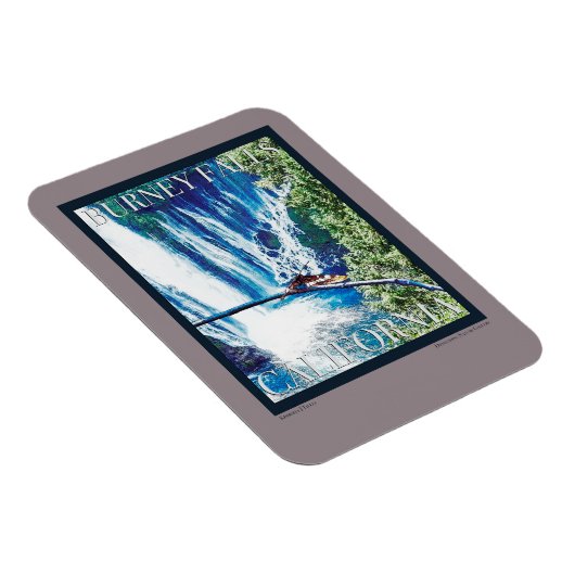 Burney Falls, CA Poster Magnet (Rechte Seite)