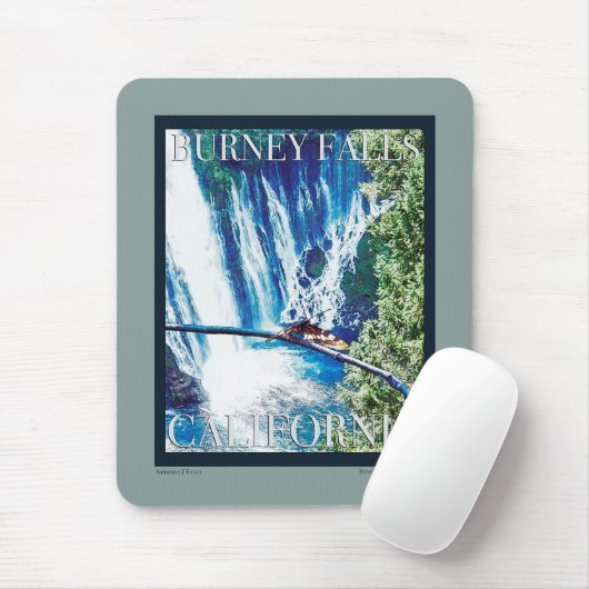Burney Falls, CA Poster Mousepad (Mit Mouse)