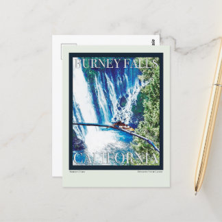 Burney Falls, CA Poster Postkarte