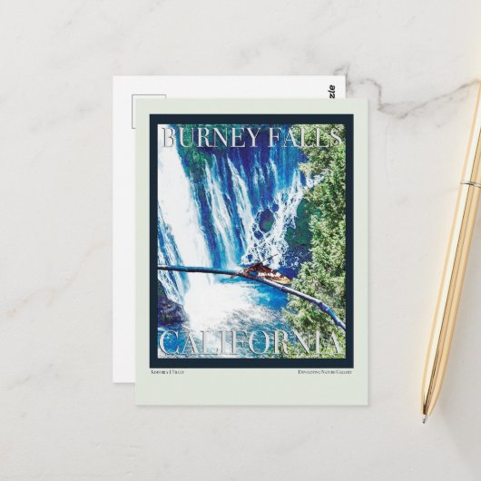 Burney Falls, CA Poster Postkarte (Vorderseite/Rückseite Beispiel)