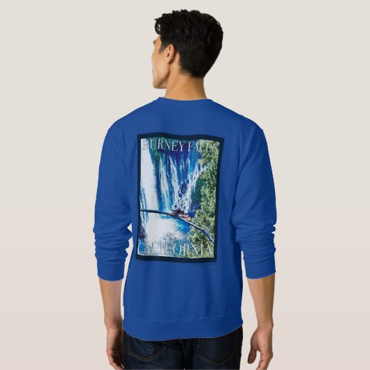 Burney Falls, CA Poster Sweatshirt (Schwarz voll)