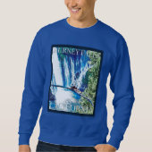 Burney Falls, CA Poster Sweatshirt (Vorderseite)