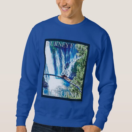 Burney Falls, CA Poster Sweatshirt (Vorderseite)