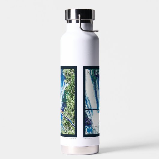 Burney Falls, CA Poster Trinkflasche (Links)