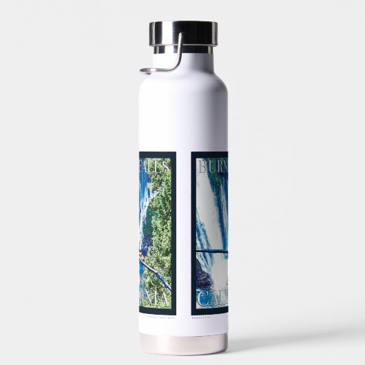 Burney Falls, CA Poster Trinkflasche (Rechts)