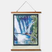 Burney Falls, CA Poster Wandteppich Mit Holzrahmen (Vorderseite)
