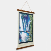 Burney Falls, CA Poster Wandteppich Mit Holzrahmen (Gewinkelt)