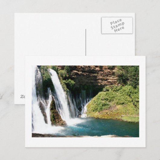 Burney Falls California Postkarte (Vorne/Hinten)