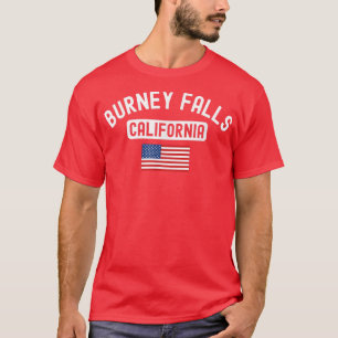 Burney Falls California USA Flag Vintag Cali Bear T-Shirt