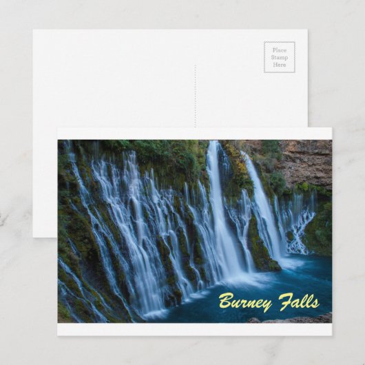 Burney Falls Postcard Postkarte (Vorne/Hinten)