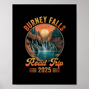 Burney Falls Roadtrip 2025 Sommerferien Familie Poster