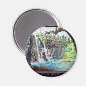 Burney Falls Watercolor Magnet (Vorderseite/Rückseite)