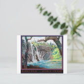 Burney Falls Watercolor Postkarte (Stehend Vorderseite)