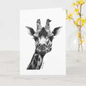 Burney the Giraffe Karte (Gelbe Blume)