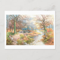Burnham Beeches in England - Vintage Postkarte
