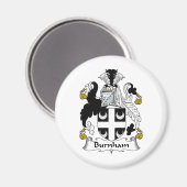 Burnham Familienwappen Magnet (Vorderseite/Rückseite)