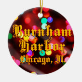 Burnham Hafen Chicago beleuchtet Keramikornament (Vorne)